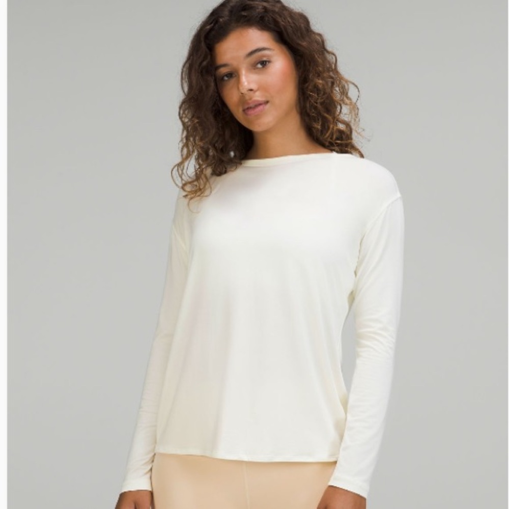 lululemon modal-blend open back long sleeve shirt